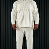 Camisa Abotonada Dean Textured Long Sleeve - Blanco