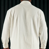 Camisa Abotonada Dean Textured Long Sleeve - Blanco