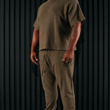 Pantalones delgados texturizados Dean - marrón