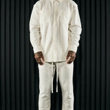 Camisa Abotonada Dean Textured Long Sleeve - Blanco