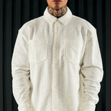 Camisa Abotonada Dean Textured Long Sleeve - Blanco