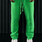 Pantalones Slim con textura Dean - Verde