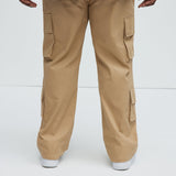 Pantalones Tipo Cargo Loose Screw - Caqui