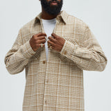 Camisa James Tweed Over - Bronceado/Multicolor