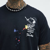 Camisa De Manga Corta Snoopy Peanuts Academy Of Fine Arts - Negro