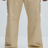 Pantalones Tipo Cargo Berry Straight - Caqui