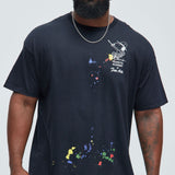 Camisa De Manga Corta Snoopy Peanuts Academy Of Fine Arts - Negro