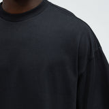 Camisa De Manga Corta Boxy Cropped Heavyweight - Negro