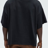 Camisa De Manga Corta Boxy Cropped Heavyweight - Negro