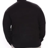 Viscose Ribbed Turtleneck - Negro