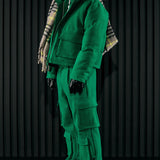 Pantalones cargo con tejido texturizado Wilder - Verde