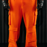 Pantalones cargo tejidos texturizados Wilder - Naranja