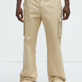 Pantalones Tipo Cargo Berry Straight - Caqui