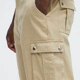 Pantalones Tipo Cargo Berry Straight - Caqui
