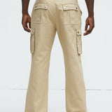 Pantalones Tipo Cargo Berry Straight - Caqui