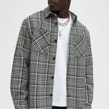 Camisa James Tweed Over - Negro/Combinado