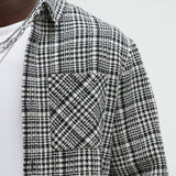 Camisa James Tweed Over - Negro/Combinado