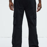 Pantalones Tipo Cargo Loose Screw - Negro