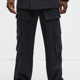 Pantalón Liam Pinstripe Cargo - Negro