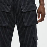 Pantalón Liam Pinstripe Cargo - Negro
