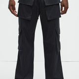 Pantalón Liam Pinstripe Cargo - Negro