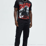 Camisa De Manga Corta Lil Durk - Negro
