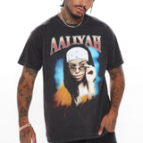 Camisa De Manga Corta Aaliyah One In A Million - Negro/Combinado