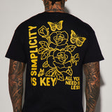 Camisa De Manga Corta Simplicity Is Key - Negro