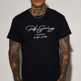 Camisa De Manga Corta Palm Springs Vibes - Negro