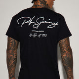 Camisa De Manga Corta Palm Springs Vibes - Negro