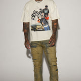 Camisa De Manga Corta Boyz N The Hood Lowrider Oversized - Hueso