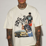 Camisa De Manga Corta Boyz N The Hood Lowrider Oversized - Hueso