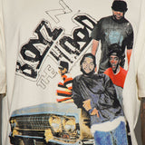 Camisa De Manga Corta Boyz N The Hood Lowrider Oversized - Hueso
