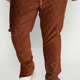 Pantalón con textura ondulada - Chocolate