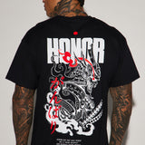 Camiseta de manga corta Honor Samurai Way - Negra.