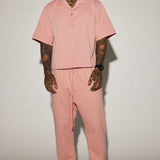 Camisa Abotonada Milano Cropped - Color De Malva