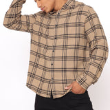 Camisa Three Line Long Sleeve Flannel - Caqui/Combo