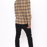 Camisa Three Line Long Sleeve Flannel - Caqui/Combo