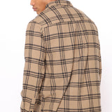 Camisa Three Line Long Sleeve Flannel - Caqui/Combo