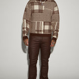 Suéter Mixed Lines Cozy Crewneck - Crema/Combinación