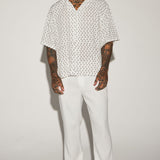 Camisa Abotonada Best Geometric - Blanco/Combinado