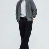 Suéter Shawn Full Zip - Gris Suave