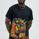 Camisa De Manga Corta Wolverine Rage - Negro