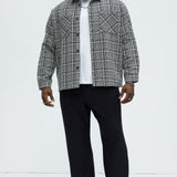 Camisa James Tweed Over - Negro/Combinado