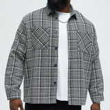 Camisa James Tweed Over - Negro/Combinado