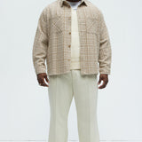 Camisa James Tweed Over - Bronceado/Multicolor