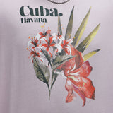 Camisa De Manga Corta Cuba Havana Oversized - Morado