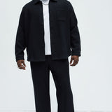 Camisa Linden Textured Over - Negro