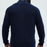 Suéter Shawn Quarter Zip - Azul Marino