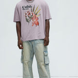 Camisa De Manga Corta Cuba Havana Oversized - Morado